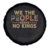 No Kings in USA Spare Tire Cover Vintage Old American Flag We The People - Wonder Print Shop
