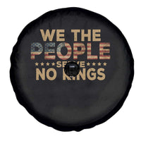 No Kings in USA Spare Tire Cover Vintage Old American Flag We The People - Wonder Print Shop