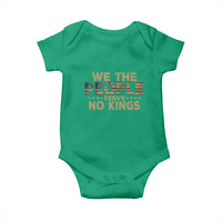 No Kings in USA Baby Onesie Vintage Old American Flag We The People - Wonder Print Shop