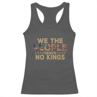No Kings in USA Racerback Tank Top Vintage Old American Flag We The People - Wonder Print Shop