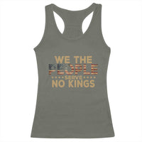 No Kings in USA Racerback Tank Top Vintage Old American Flag We The People - Wonder Print Shop