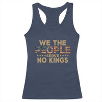 No Kings in USA Racerback Tank Top Vintage Old American Flag We The People - Wonder Print Shop