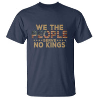 No Kings in USA T Shirt Vintage Old American Flag We The People - Wonder Print Shop