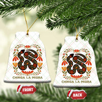 Immigrant Rights Ceramic Ornament Chinga La Migra - Wonder Print Shop
