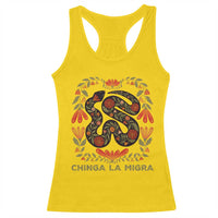 Immigrant Rights Racerback Tank Top Chinga La Migra - Wonder Print Shop