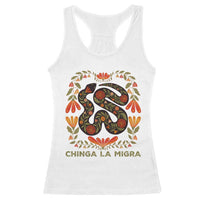 Immigrant Rights Racerback Tank Top Chinga La Migra - Wonder Print Shop