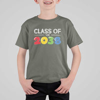 Class of 2038 T Shirt For Kid Grow With Me Kindergarten - Wonder Print Shop