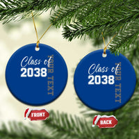 Personalized Class of 2038 Ceramic Ornament Custom Name Grow With Me Count Down Graduating - Wonder Print Shop