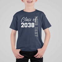 Personalized Class of 2038 T Shirt For Kid Custom Name Grow With Me Count Down Graduating - Wonder Print Shop