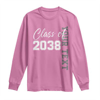 Personalized Class of 2038 Long Sleeve Shirt Custom Name Grow With Me Count Down Graduating - Wonder Print Shop
