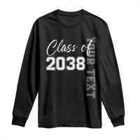 Personalized Class of 2038 Long Sleeve Shirt Custom Name Grow With Me Count Down Graduating - Wonder Print Shop