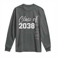 Personalized Class of 2038 Long Sleeve Shirt Custom Name Grow With Me Count Down Graduating - Wonder Print Shop