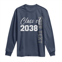 Personalized Class of 2038 Long Sleeve Shirt Custom Name Grow With Me Count Down Graduating - Wonder Print Shop