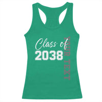 Personalized Class of 2038 Racerback Tank Top Custom Name Grow With Me Count Down Graduating - Wonder Print Shop