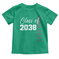 Personalized Class of 2038 Toddler T Shirt Custom Name Grow With Me Count Down Graduating - Wonder Print Shop