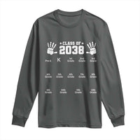 Class of 2038 Grow With Me Long Sleeve Shirt Handprint Pre-K to 12th Grade Graduation - Wonder Print Shop