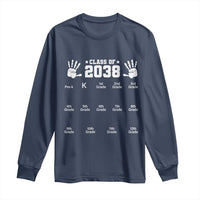 Class of 2038 Grow With Me Long Sleeve Shirt Handprint Pre-K to 12th Grade Graduation - Wonder Print Shop