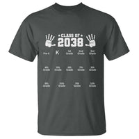 Class of 2038 Grow With Me T Shirt Handprint Pre-K to 12th Grade Graduation - Wonder Print Shop