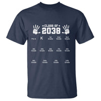 Class of 2038 Grow With Me T Shirt Handprint Pre-K to 12th Grade Graduation - Wonder Print Shop