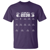 Class of 2038 Grow With Me T Shirt Handprint Pre-K to 12th Grade Graduation - Wonder Print Shop