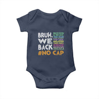 Funny Bruh We Back To School Baby Onesie Happy First Day Of School - Wonder Print Shop