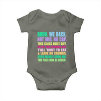 Funny Bruh We Back To School Baby Onesie Gen A Slang Happy First Day Of School - Wonder Print Shop