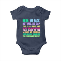 Funny Bruh We Back To School Baby Onesie Gen A Slang Happy First Day Of School - Wonder Print Shop