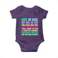 Funny Bruh We Back To School Baby Onesie Gen A Slang Happy First Day Of School - Wonder Print Shop