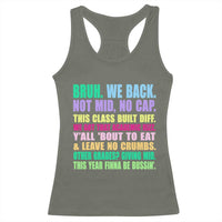 Funny Bruh We Back To School Racerback Tank Top Gen A Slang Happy First Day Of School - Wonder Print Shop