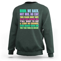 Funny Bruh We Back To School Sweatshirt Gen A Slang Happy First Day Of School - Wonder Print Shop