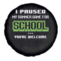 Funny Bruh Back To School Spare Tire Cover Here We Go Again Happy First Day Of School - Wonder Print Shop