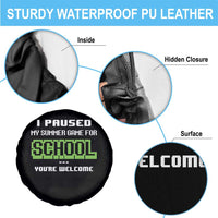 Funny Bruh Back To School Spare Tire Cover Here We Go Again Happy First Day Of School - Wonder Print Shop