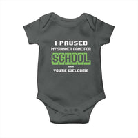 Funny Bruh Back To School Baby Onesie Here We Go Again Happy First Day Of School - Wonder Print Shop