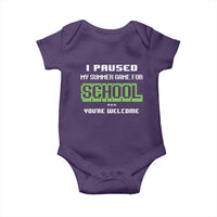Funny Bruh Back To School Baby Onesie Here We Go Again Happy First Day Of School - Wonder Print Shop