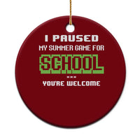 Funny Bruh Back To School Ceramic Ornament Here We Go Again Happy First Day Of School - Wonder Print Shop