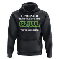 Funny Bruh Back To School Hoodie Here We Go Again Happy First Day Of School - Wonder Print Shop
