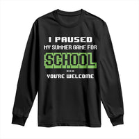 Funny Bruh Back To School Long Sleeve Shirt Here We Go Again Happy First Day Of School - Wonder Print Shop
