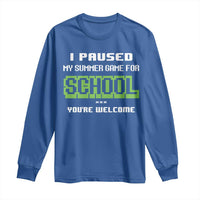 Funny Bruh Back To School Long Sleeve Shirt Here We Go Again Happy First Day Of School - Wonder Print Shop