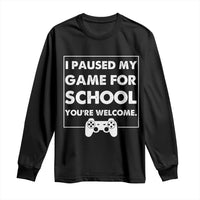 Funny Gamer Back to School Long Sleeve Shirt Funny Boys Video Gaming - Wonder Print Shop