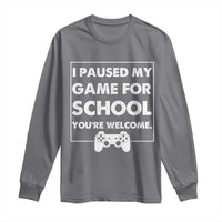 Funny Gamer Back to School Long Sleeve Shirt Funny Boys Video Gaming - Wonder Print Shop