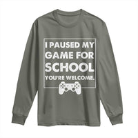 Funny Gamer Back to School Long Sleeve Shirt Funny Boys Video Gaming - Wonder Print Shop