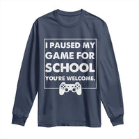 Funny Gamer Back to School Long Sleeve Shirt Funny Boys Video Gaming - Wonder Print Shop