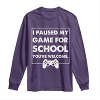 Funny Gamer Back to School Long Sleeve Shirt Funny Boys Video Gaming - Wonder Print Shop