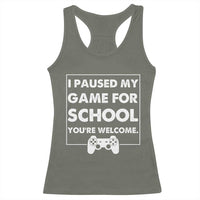 Funny Gamer Back to School Racerback Tank Top Funny Boys Video Gaming - Wonder Print Shop