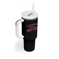 Back To School Teacher Tumbler With Handle Funny You’re In The Right Class - Wonder Print Shop