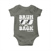 Bruh We Back Teacher Baby Onesie Funny Back To School Gen A Slang Sunglasses - Wonder Print Shop