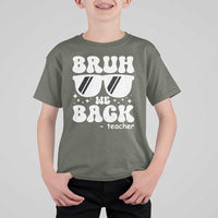 Bruh We Back Teacher T Shirt For Kid Funny Back To School Gen A Slang Sunglasses - Wonder Print Shop