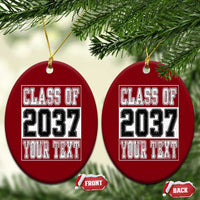 Personalized Class of 2037 Ceramic Ornament Custom Name Grow With Me To Graduation - Wonder Print Shop
