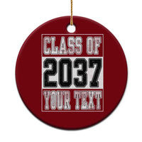 Personalized Class of 2037 Ceramic Ornament Custom Name Grow With Me To Graduation - Wonder Print Shop