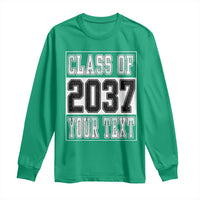 Personalized Class of 2037 Long Sleeve Shirt Custom Name Grow With Me To Graduation - Wonder Print Shop